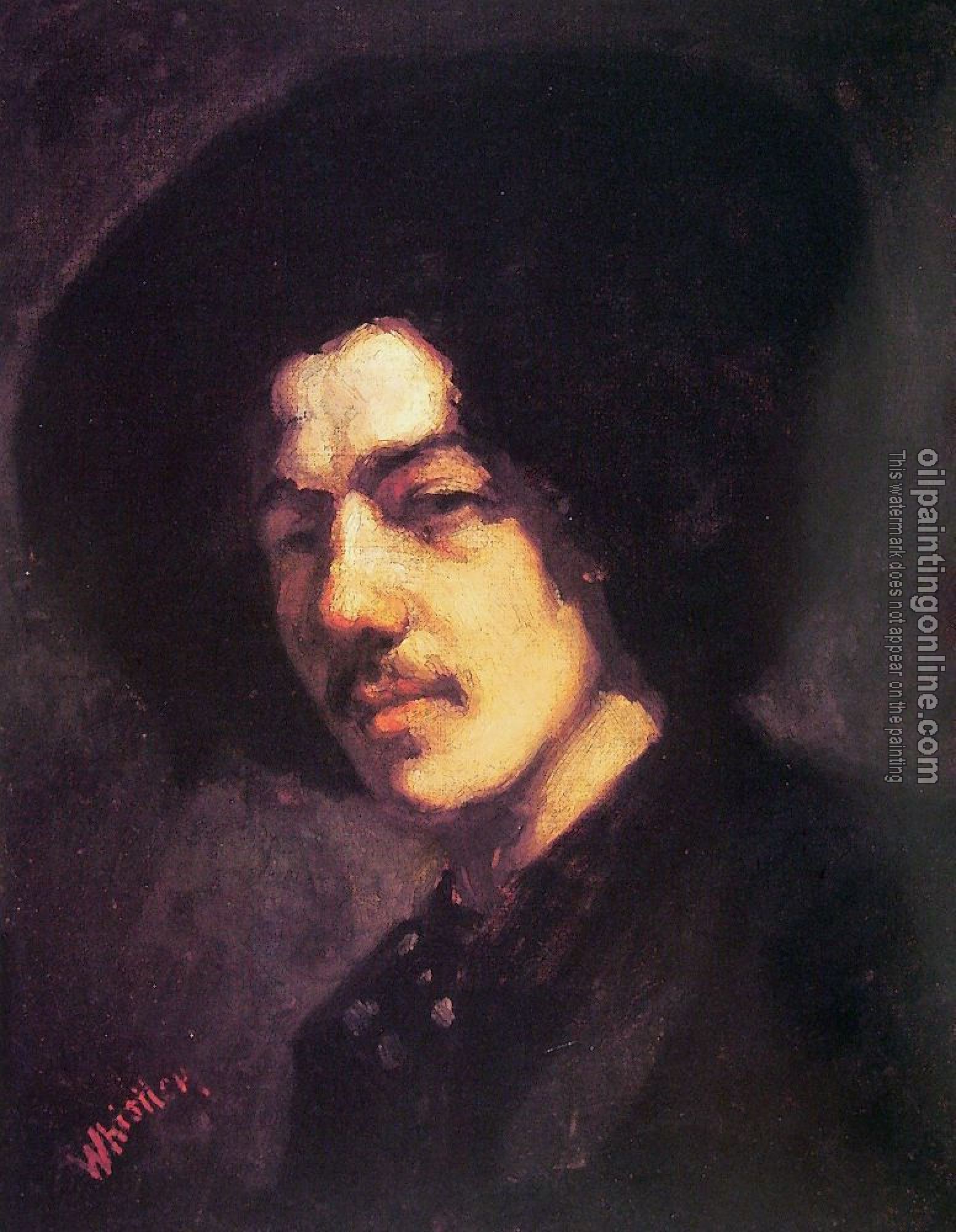 Whistler, James Abbottb McNeill - Portrait of Whistler with Hat